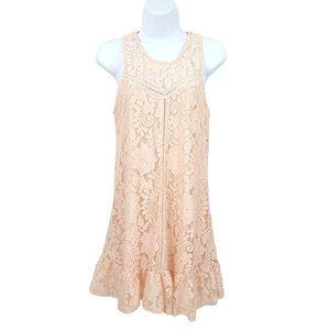 Speechless Lace Mini Dress Womens Size M Sleeveless Cocktail Pink Floral NEW